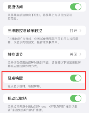 奎文苹果授权维修站分享iPhone轻点无法唤醒怎么办 