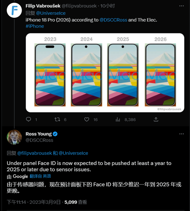 奎文苹果手机维修分享:屏下Face ID有什么优势？iPhone何时会有屏下Face ID？ 